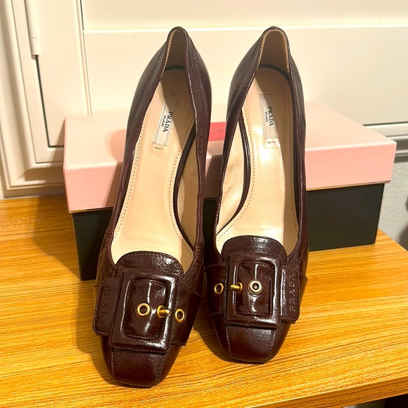 PRADA brown ladies pumps size 40/9.5 - Picture 1 of 7
